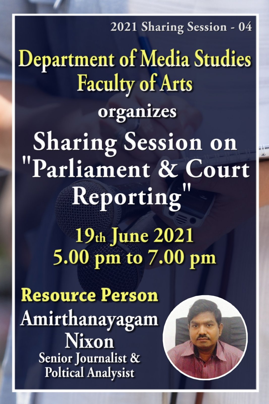 Read more about the article Sharing Session on ‘Reporting Parliament Sessions’