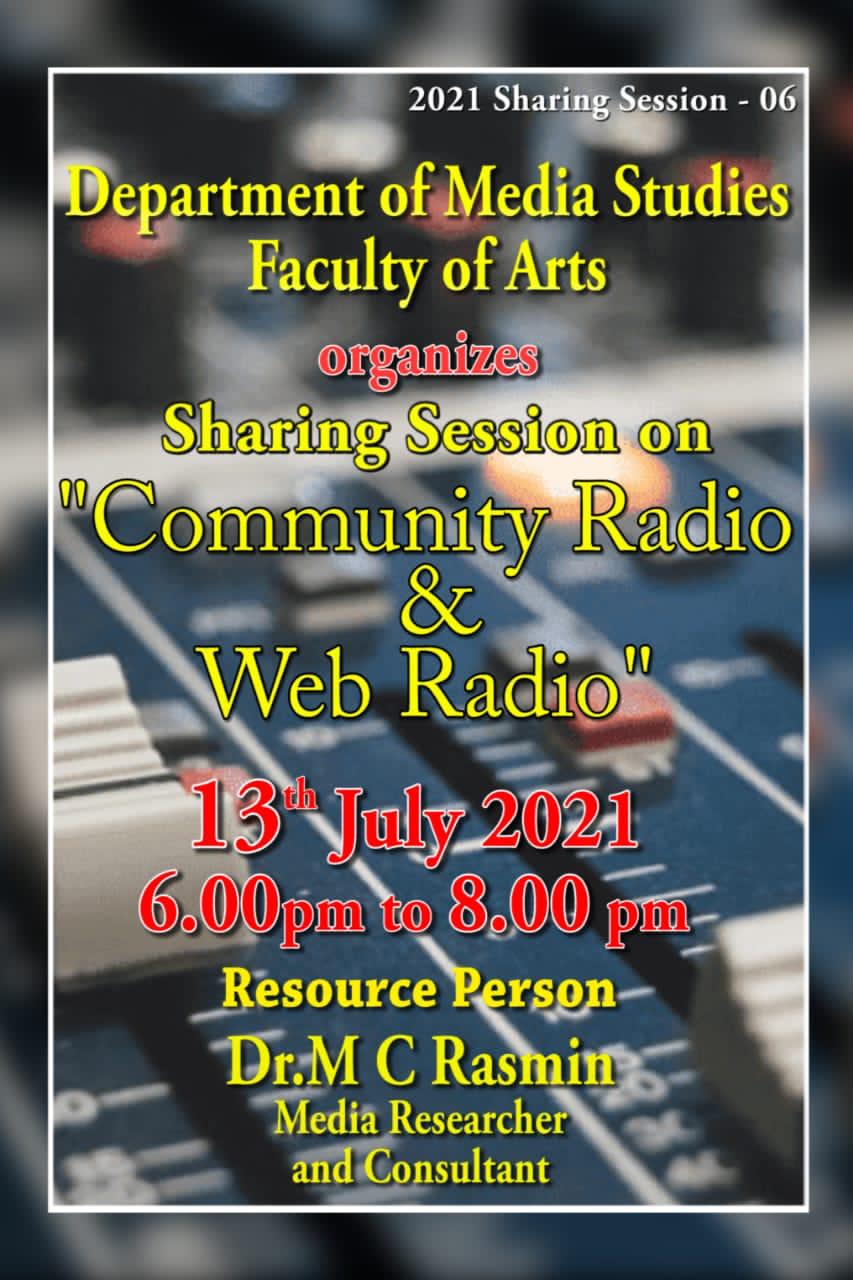 Read more about the article Sharing Session on ‘Community Radio and Web Radio’ –