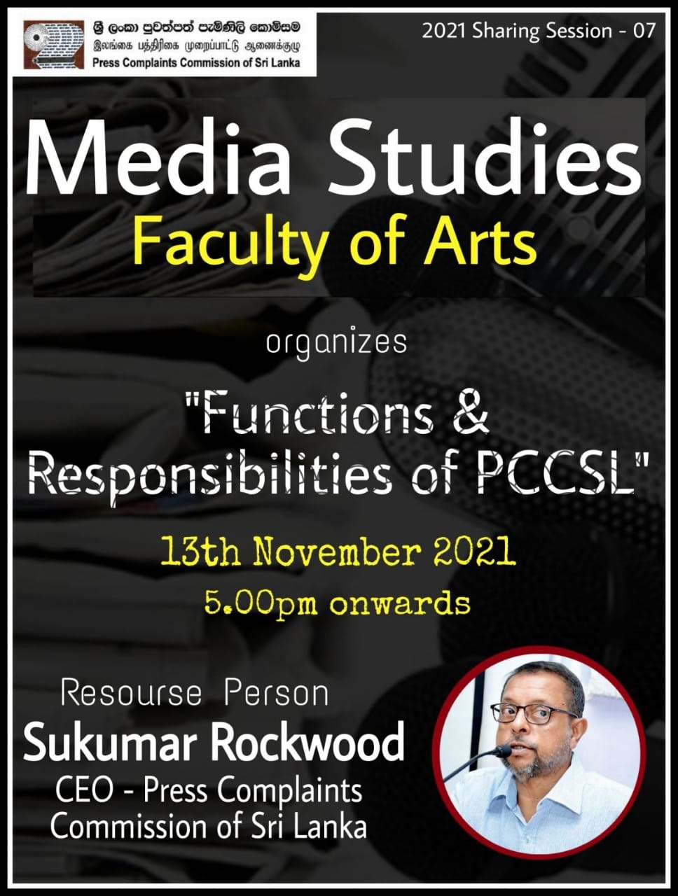 Read more about the article Sharing Session on ‘Functions and Responsibilities of Press Complaints Commission of Sri Lanka (PCCSL)’