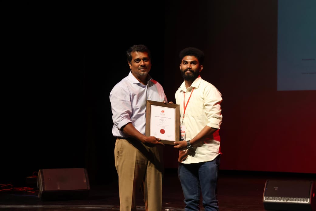 Read more about the article Selvakumar Rinoshan Acquired ‘Audience Choice Award’ at the 10th Jaffna International Cinema Festival -2024